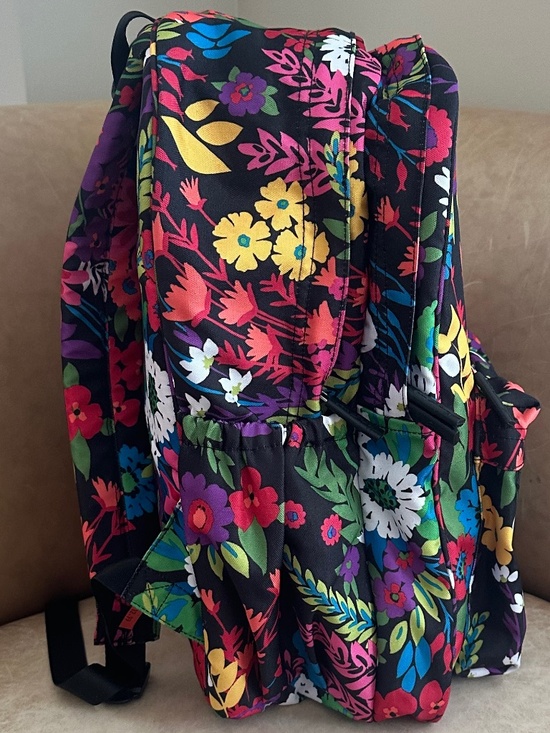Vera Bradley Essential Large Canvas Backpack Hilo Meadow Floral Lightweight NWOT main image 6